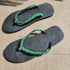 Beaded Flip flops